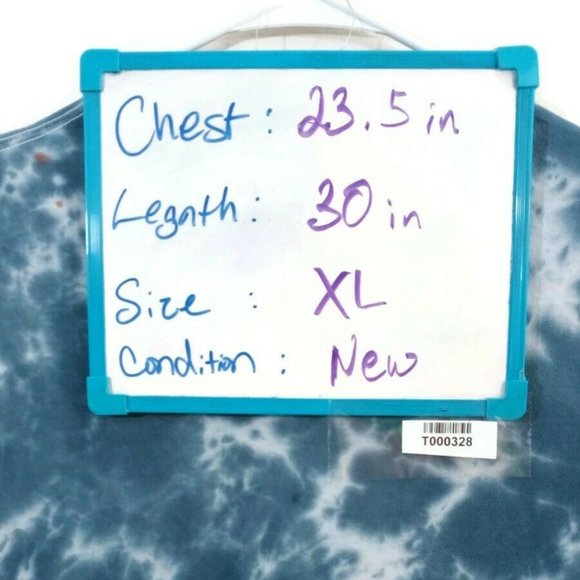 Hand Dyed Tie Dye Tee Cotton Jersey Shirt Adult XL - Picture 3 of 3